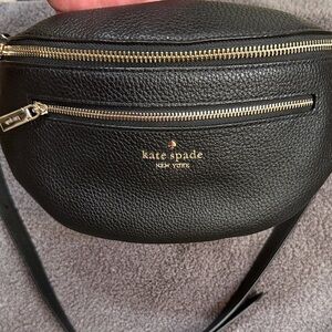 Kate Spade Black Crossbody Bag with Gold Accents
